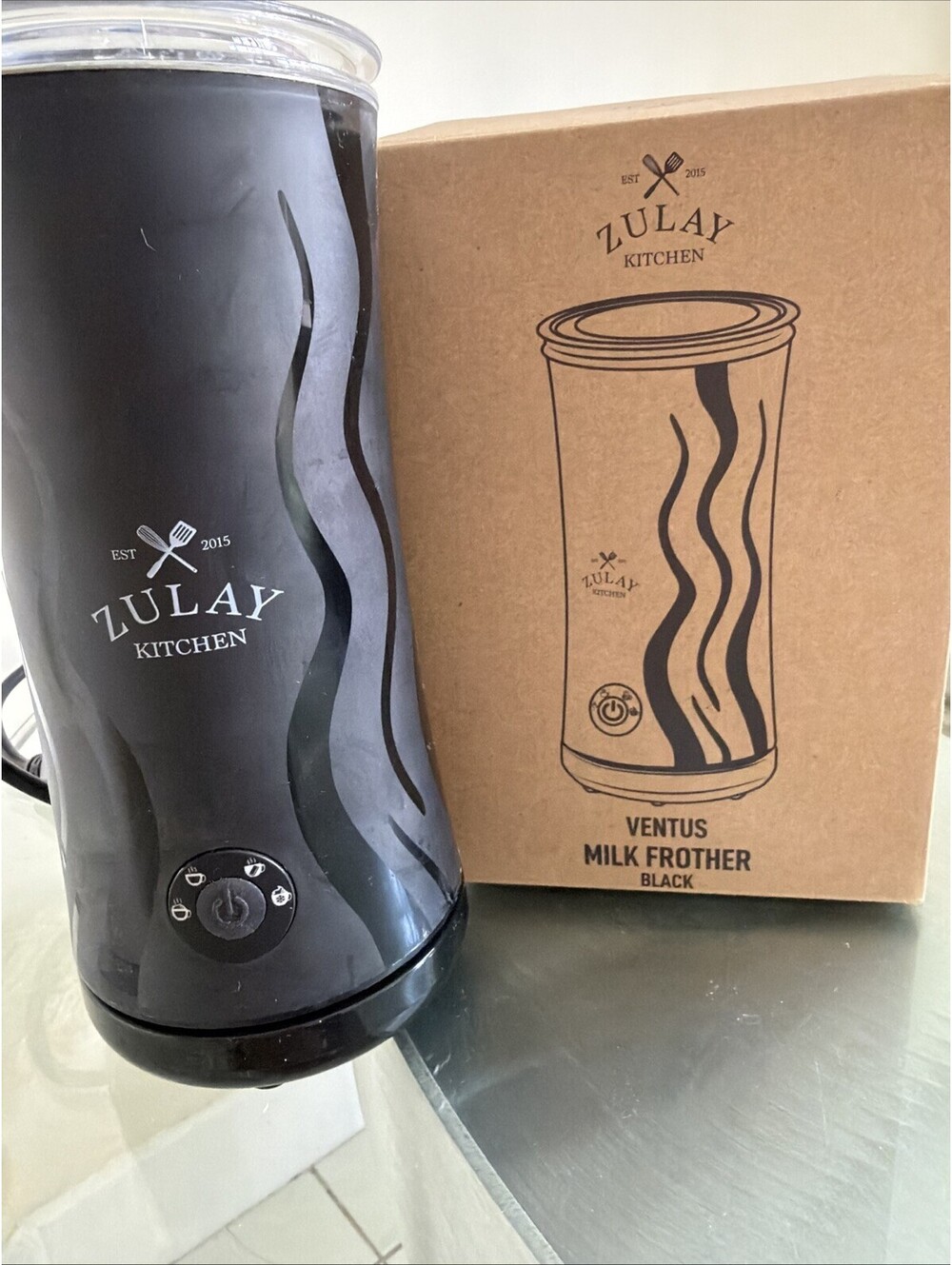 Zulay Kitchen Venus Electric Milk Frother & Warmer 4-in-1 8.14 oz 240ml New